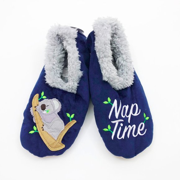 NWT Snoozies Women's Nap Time with Koala Bear Non Skid Slippers Medium 7/8 - Picture 1 of 6